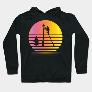 Mr Jack Synthwave - Board Game Inspired Graphic - Tabletop Gaming  - BGG Hoodie